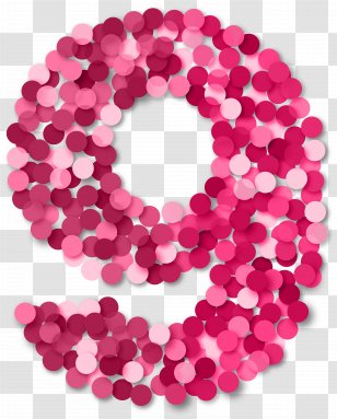 Number Clip Art Image Numerical Digit - Pink - Stair Insignia Transparent PNG