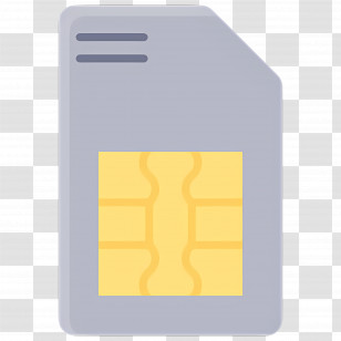 Phone Memory - Gray SIM Card Icon Transparent PNG