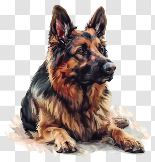 Shepherd Dog - German Shepherd Dog Illustration Transparent PNG