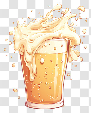 Summer Beer - Foamy Beer In A Glass Transparent PNG