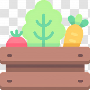 Harvest Box - Wooden Crate With Fresh Vegetables Illustration Transparent PNG