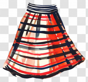 Striped Skirt - Fashionable Striped Skirt Transparent PNG
