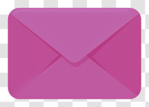 It - Minimalistic Pink Envelope Illustration Transparent PNG