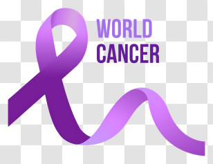 World Cancer Day - World Cancer Day Purple Ribbon Symbol Transparent PNG