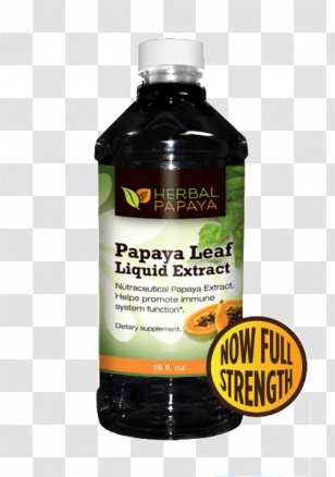 Papaya Leaf Juice Extract Dietary Supplement - Soursop Transparent PNG