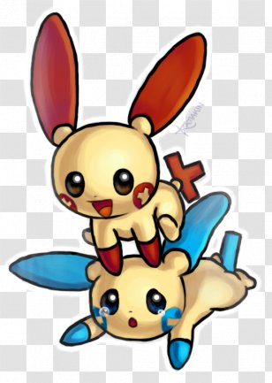 Minun Plusle PokÃ©mon Ursula Pikachu - Pokemon Transparent PNG