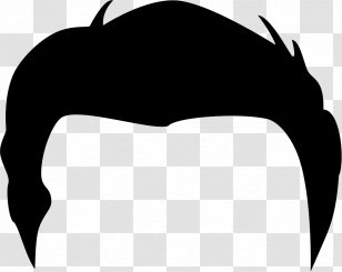 Black Hair Hairstyle Clip Art - Monochrome Photography Transparent PNG