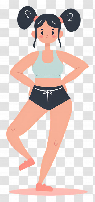 Fitness Woman - Woman In Sportswear Doing Exercise Transparent PNG