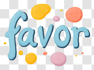 Favor - Favor Light Blue Cursive Doodle Transparent PNG