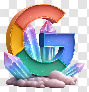 Google Logo - Colorful G With Crystals Transparent PNG