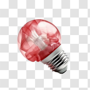Light Bulb
 - Modern Red Glass Lightbulb Design Transparent PNG