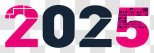 2025 Year - 2025 Digital Pink Design Transparent PNG