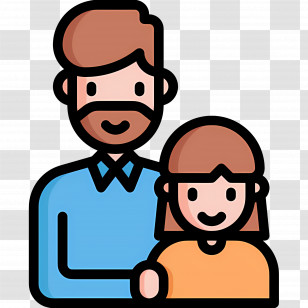 Father And Daughter - Father And Daughter Bond Illustration Transparent PNG