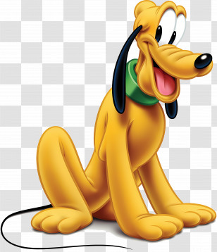 Pluto Dog - Cutely Drawn Cartoon Dog In Happy Pose Transparent PNG