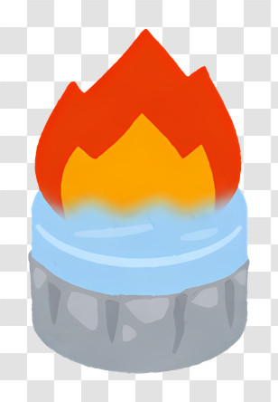 Kitchen Elements - Bright Flame On A Gas Stove Transparent PNG