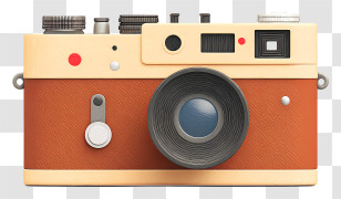 Vintage Camera - Vintage Camera With Lens Transparent PNG