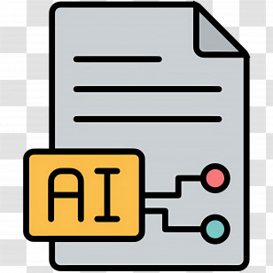 Artificial Intelligence - AI Document Icon Transparent PNG