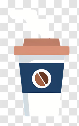 Coffee - Coffee Takeaway Cup With Hot Steam Transparent PNG