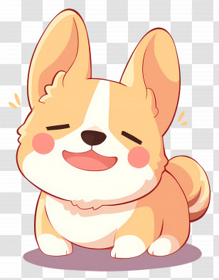 Corgi - Happy Cartoon Dog Illustration Transparent PNG