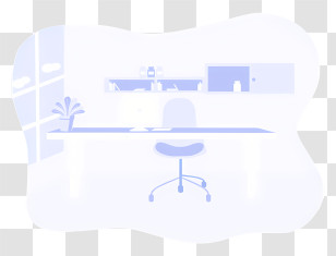 Office Space - Minimalist Office Desk Transparent PNG