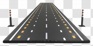 Straight Road - Straight Road With Lane Markings Transparent PNG
