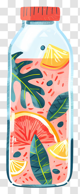Drink Bottle - Fruit Drink Bottle Transparent PNG