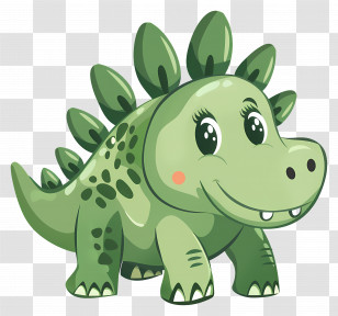 Cartoon Dinosaur - Adorable Cartoon Dinosaur Illustration Transparent PNG