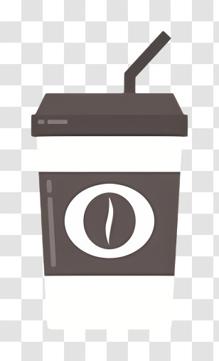 Coffee - Coffee Cup With Straw For On-The-Go Transparent PNG