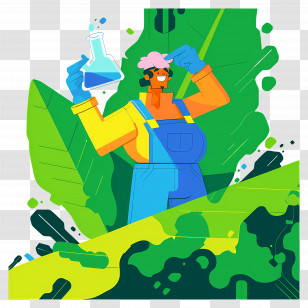 Organic Farmer Scientist - Scientist With A Beaker Transparent PNG
