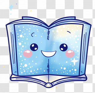 Cartoon Book - Smiling Cartoon Book Illustration Transparent PNG