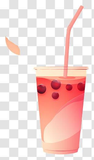 Bubble Tea - Bubble Tea With Tapioca Pearls Transparent PNG