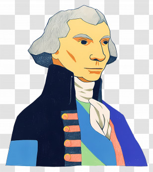 George Washington - Historical Portrait Illustration Transparent PNG