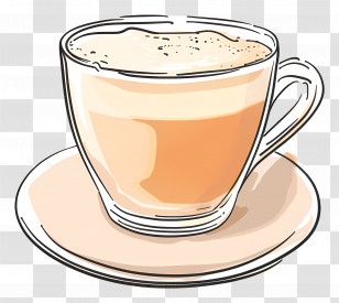 Coffee Cup - Illustration Of A Coffee Cup Transparent PNG