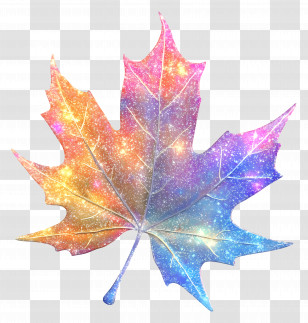 Spark - Colorful Sparkling Leaf Transparent PNG
