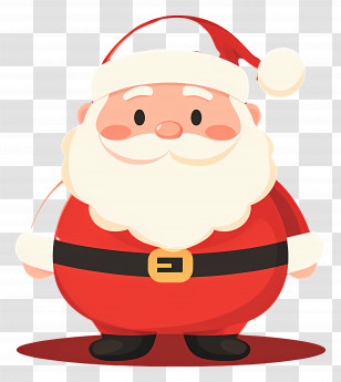 Santa Claus - Adorable Cartoon Santa Claus In Festive Attire Transparent PNG