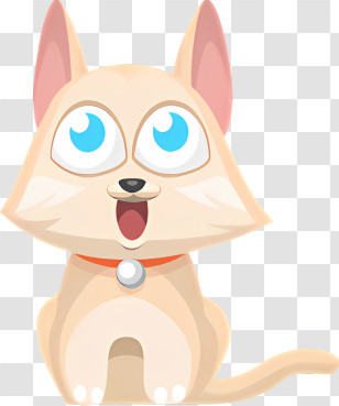 Icon - Cartoon White Cat With Blue Eyes Transparent PNG