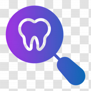 Tooth Check - Tooth Icon With Magnifying Glass Transparent PNG