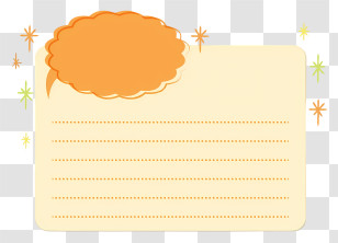 Cartoon - Note Card With Speech Bubble Transparent PNG