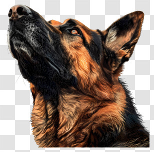 Shepherd Dog - Close-up Of A German Shepherd Dog Transparent PNG