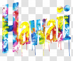 Hawaii - Colorful Hawaii State Design Transparent PNG