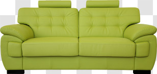 Sofa - Cozy Green Sofa For Living Room Transparent PNG