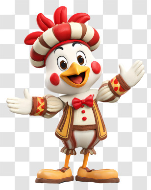 Jollibee Mascot - Cheerful Chicken Cartoon Character Transparent PNG