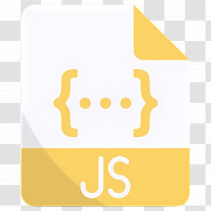 Javascript - Yellow JS File Icon With Braces Transparent PNG