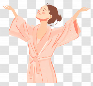 Woman In Bathrobe - Woman In Bathrobe Relaxing Transparent PNG