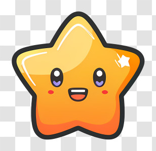 Star Emoji - Cute Yellow Star Emoji Illustration Transparent PNG