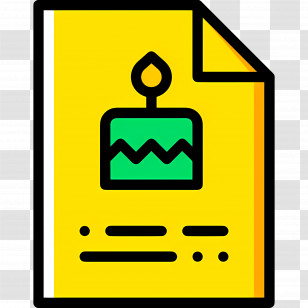 Invitation Card - Colorful Birthday Card With Cake Transparent PNG