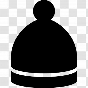Beanie Knit Cap Hat - Black And White Transparent PNG