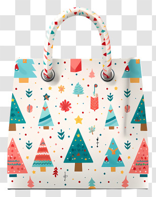 Tote Bag - Festive Christmas Gift Bag Transparent PNG