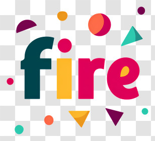 Fire - Pink Fire Wordmark Logo Transparent PNG