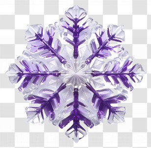 Crystal Snowflake - Purple Crystal Snowflake Decoration Transparent PNG